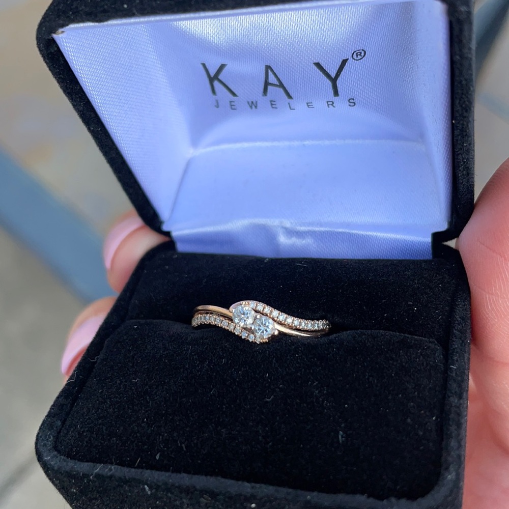 Rose gold diamond ring from Kay Jelwery